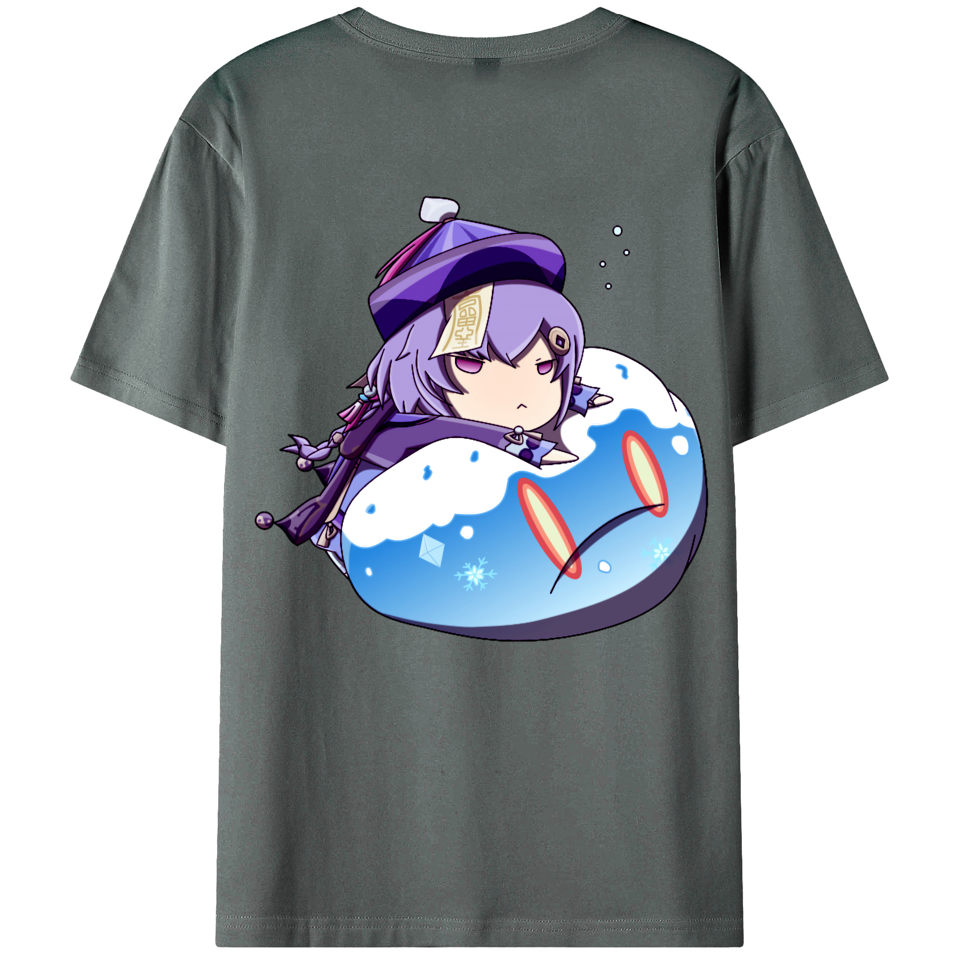 げんし神 七七 なな  genshin Nana 綿100％ メンズ半袖Tシャツ（バックプリント） 通気性